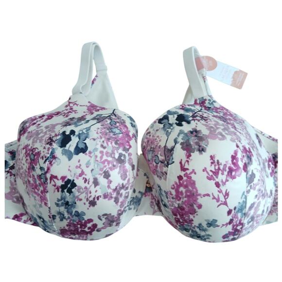 NWT Cacique floral  lightly‎ lined back smoother full coverage size 40D - Picture 1 of 8